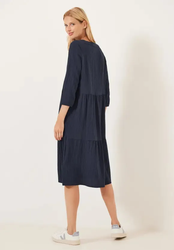 143636- Navy Smock Dress - Cecil