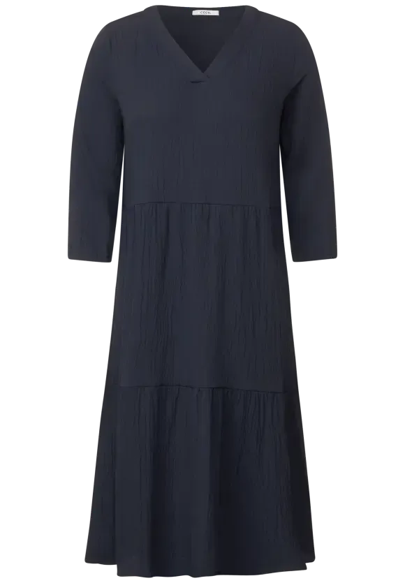 143636- Navy Smock Dress - Cecil