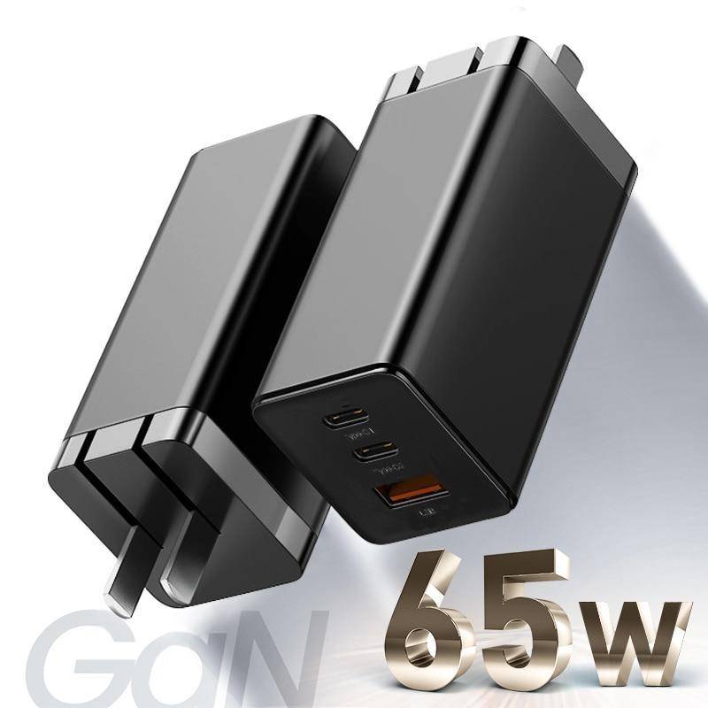 65W GaN Charger Quick Charge QC4.0 QC PD3.0 PD USB C Type C Fast Charger For Samsung Macbook iPhone