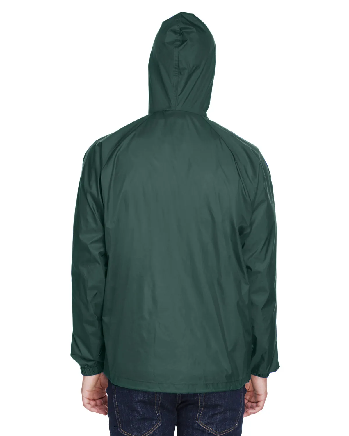 8925 UltraClub® Adult 1/4-Zip Hooded Nylon Pullover Pack-Away Jacket SKU: 8925