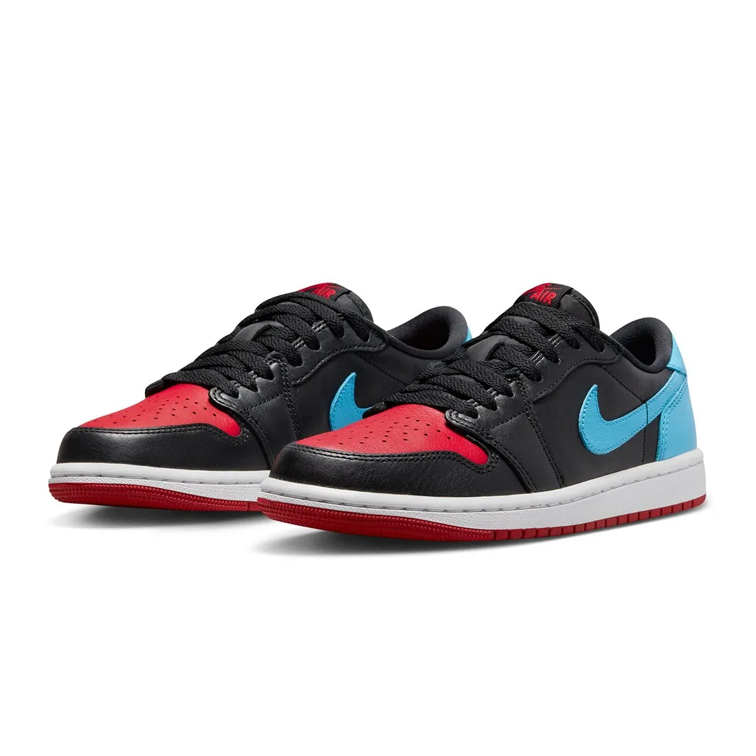 Air Jordan 1 Low OG Women (black / dk powder blue-gym red)