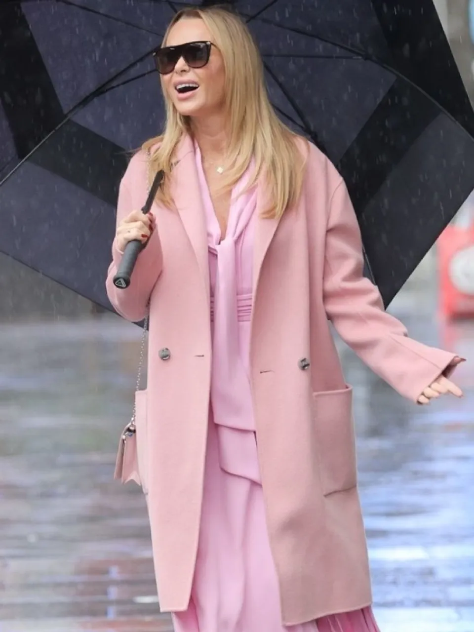 Amanda Holden Pink Coat