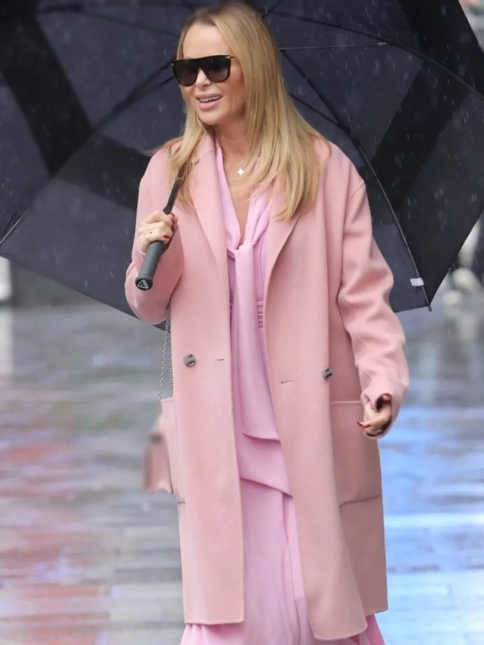 Amanda Holden Pink Coat