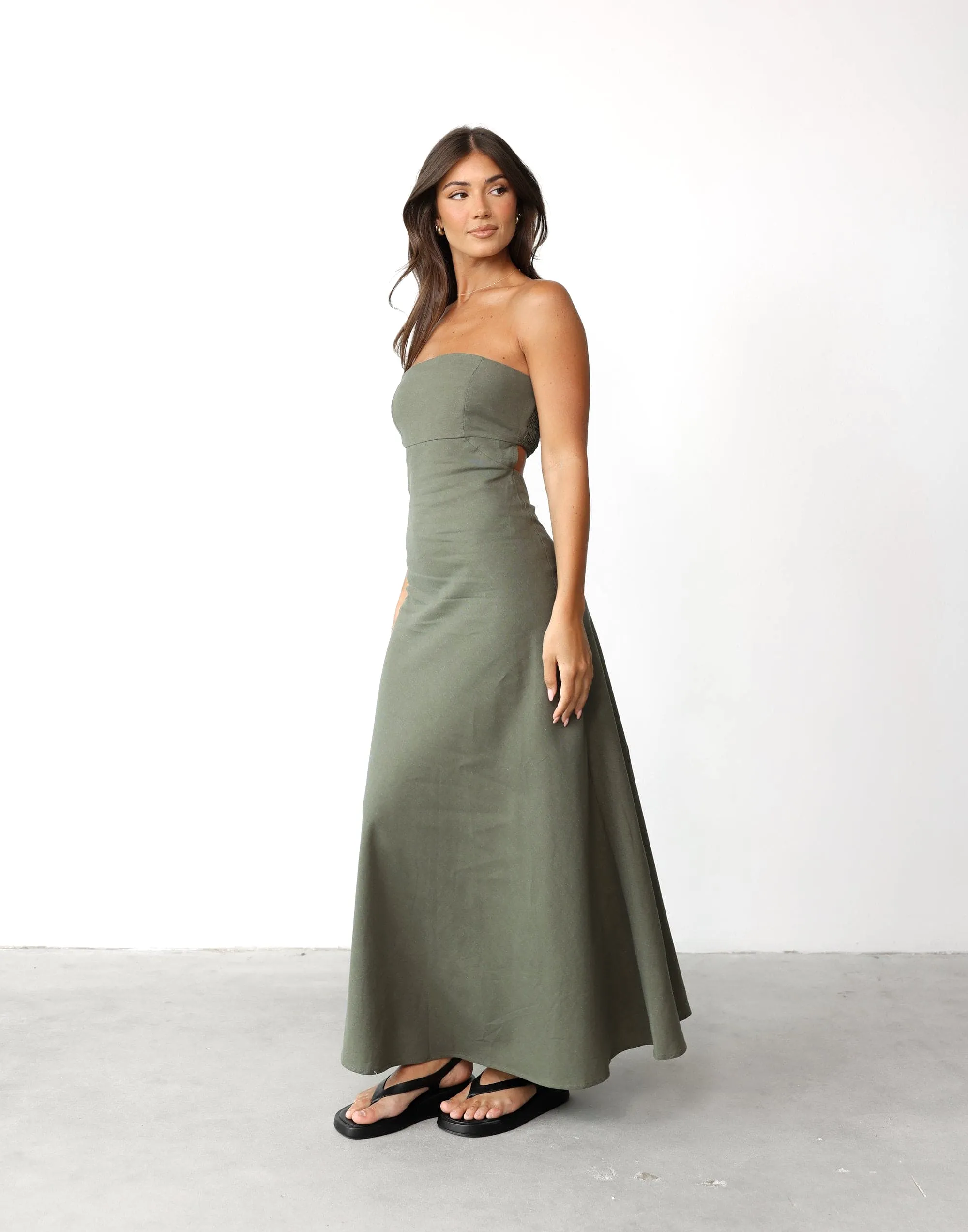 Annabelle Maxi Dress (Khaki)