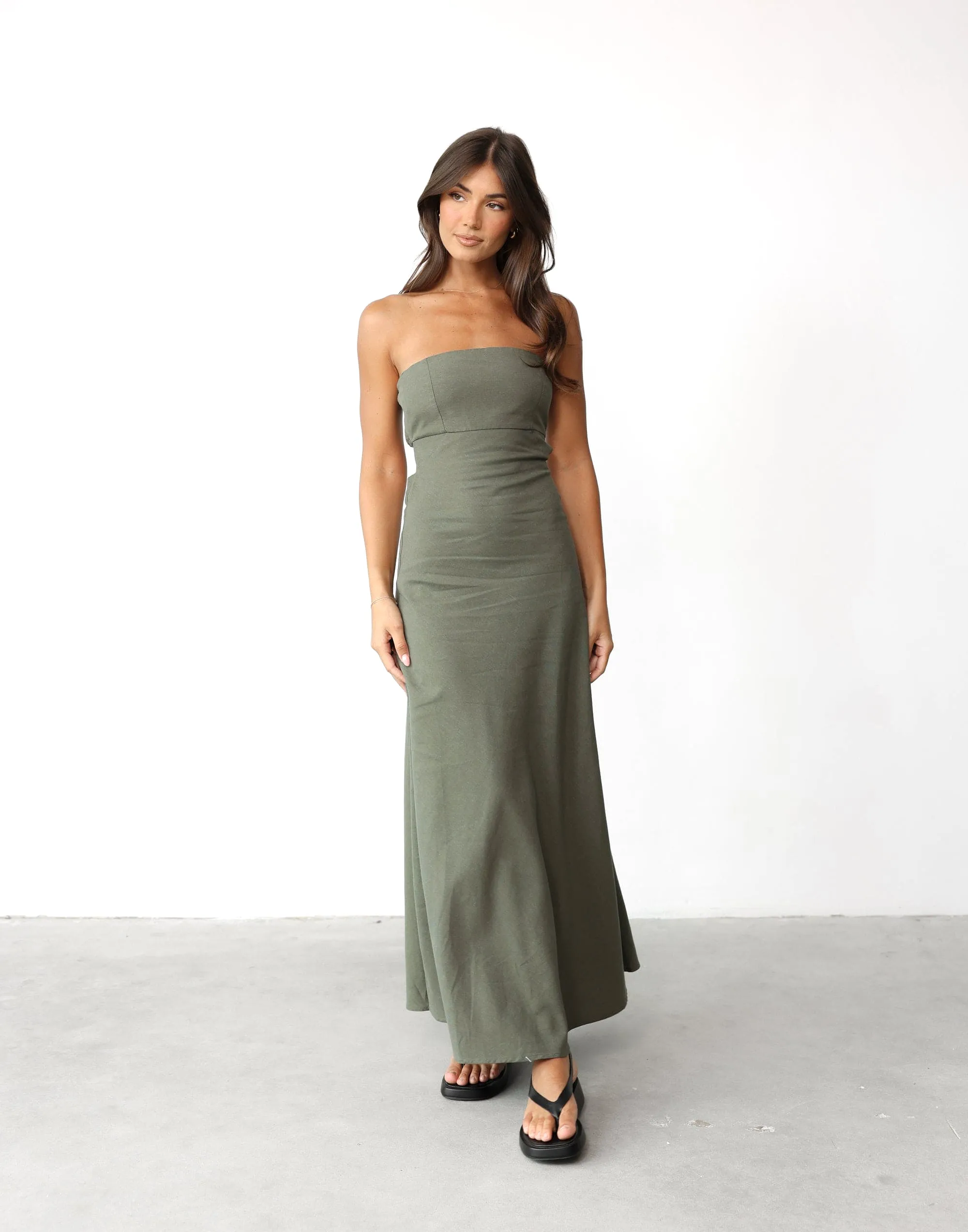 Annabelle Maxi Dress (Khaki)