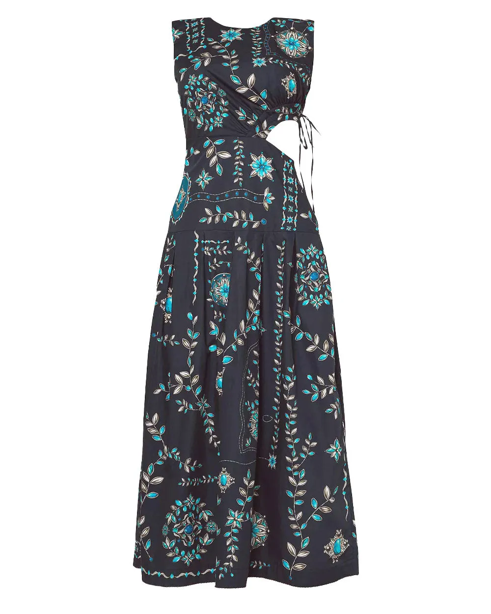 Bendita Otono Petalo Relicario Printed Cut-Out Maxi Dress