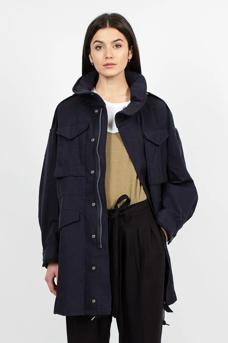 Bickle Gabardine Coat Navy