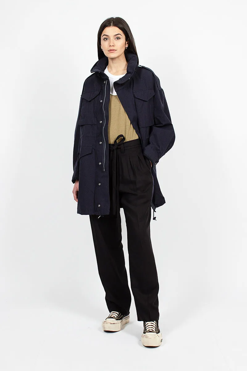 Bickle Gabardine Coat Navy