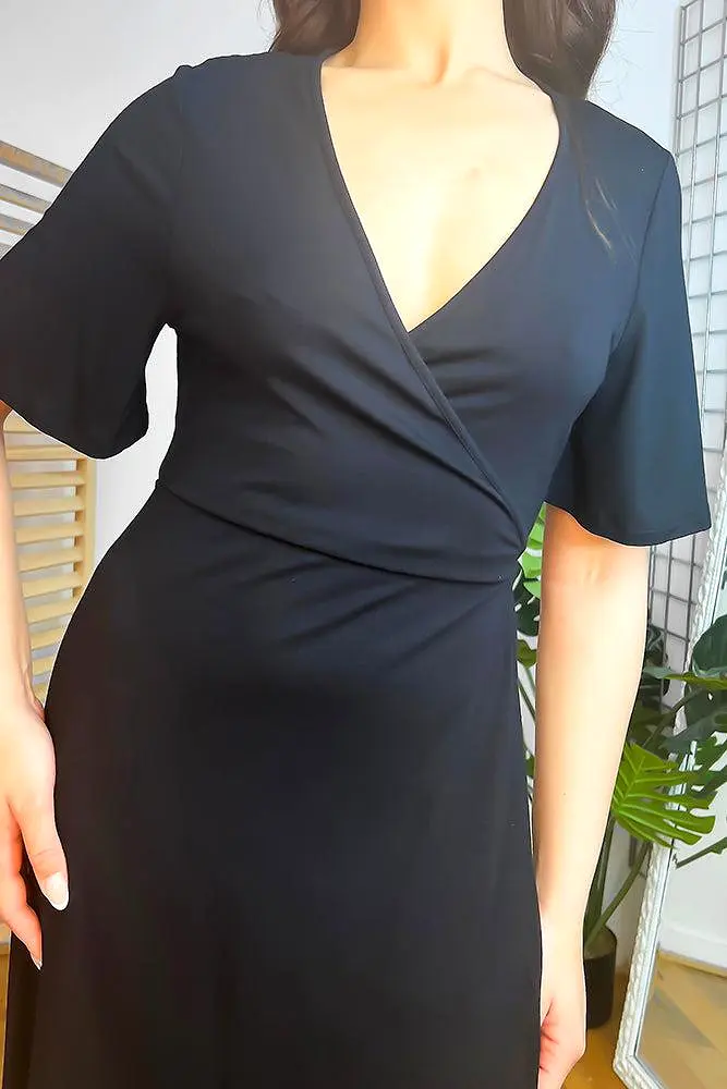 Black Classic Wrap Dress