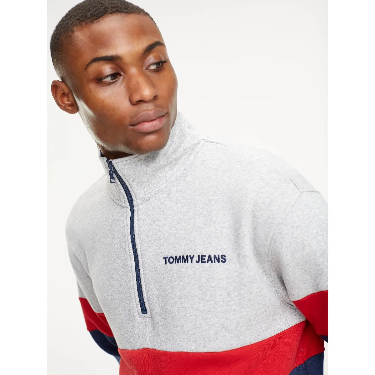 Blue Retro Mock Neck Jumper | Sweatshirts & Hoodies | Tommy Hilfiger