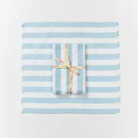 Bonnie & Neil- Woven Stripe Powder Blue Napkins Set of 6