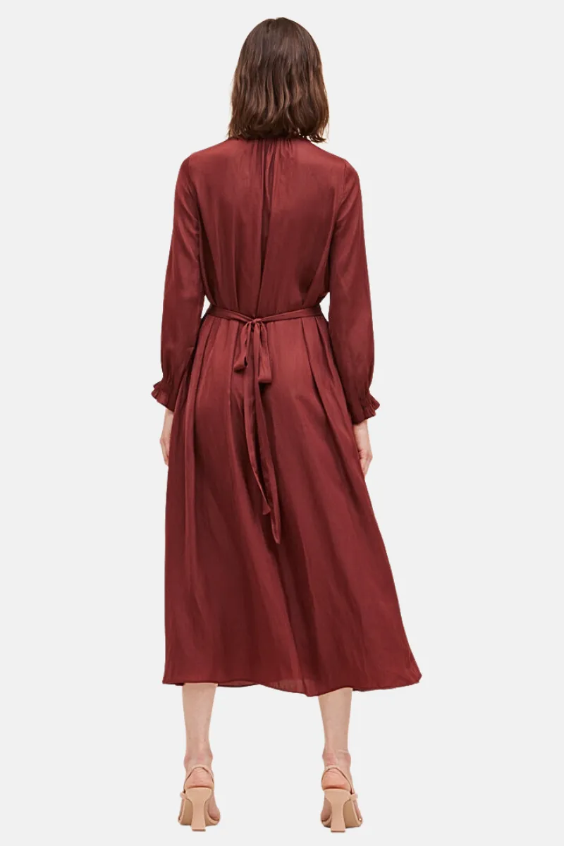 Center Smock Satin Dress