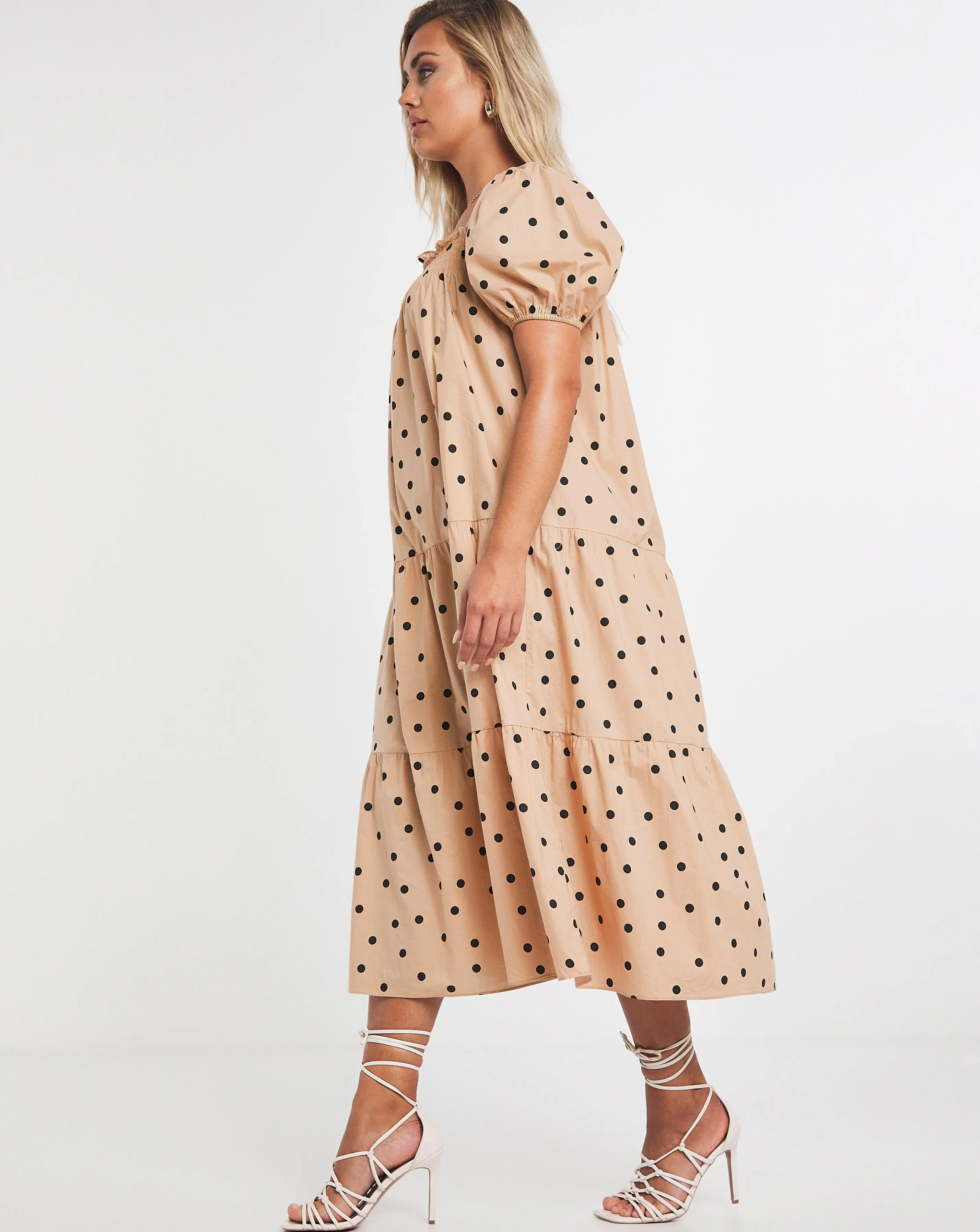 Chi Chi London Puff Sleeve Smock Dress | Simply Be