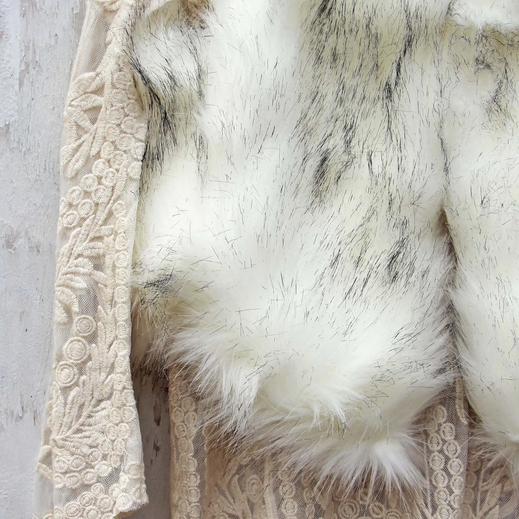 Chumstick Faux Fur Vest in Snow