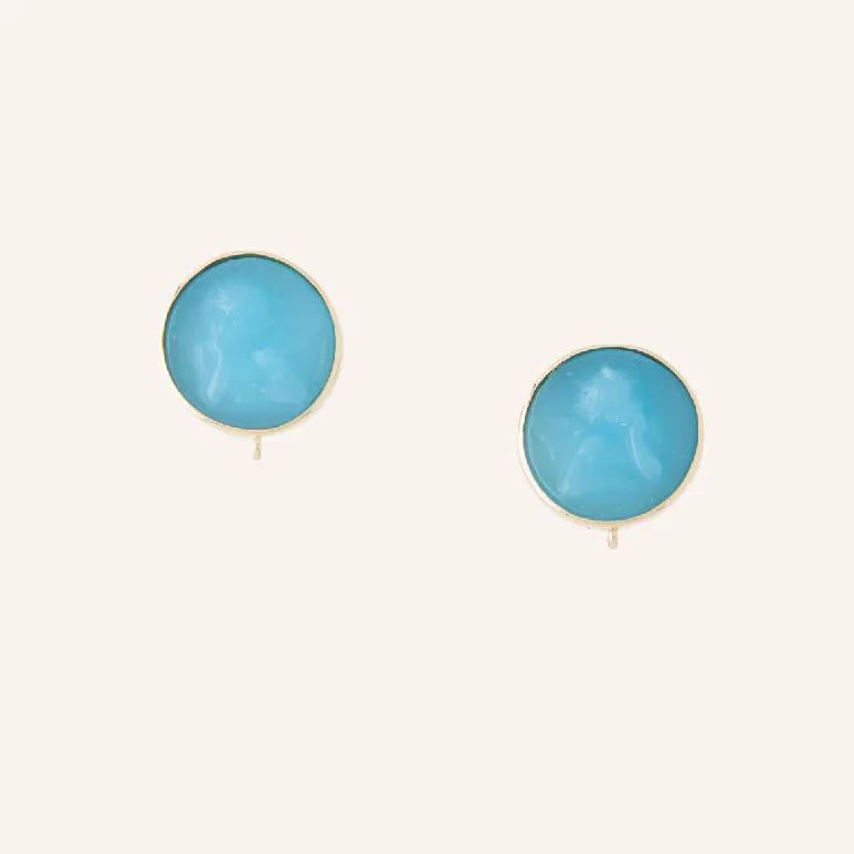 Classic Angels Powder Blue Italian Glass Earrings