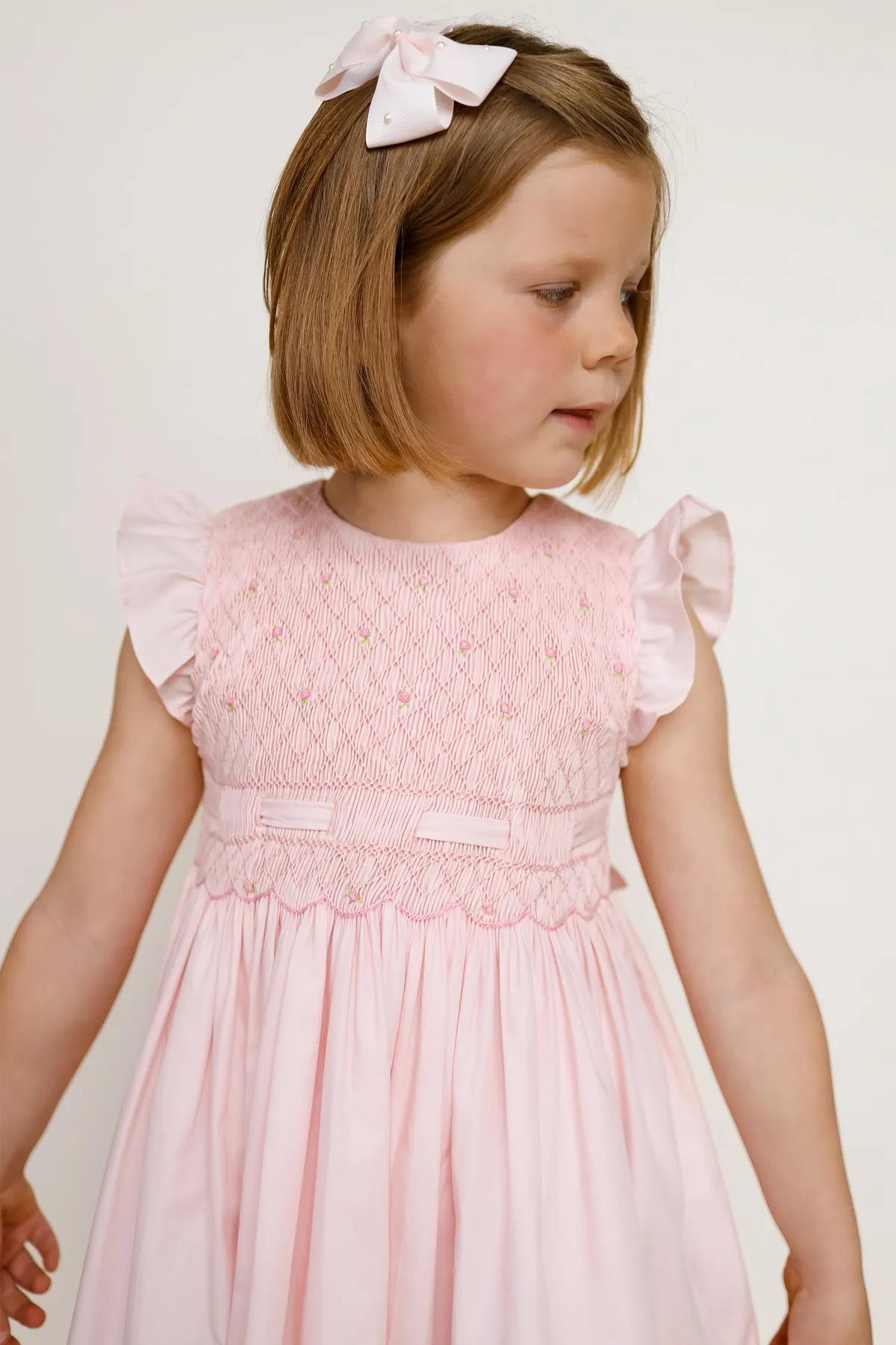 Classic Hand Smocked Dress - Powder Pink (3Y - 6Y)