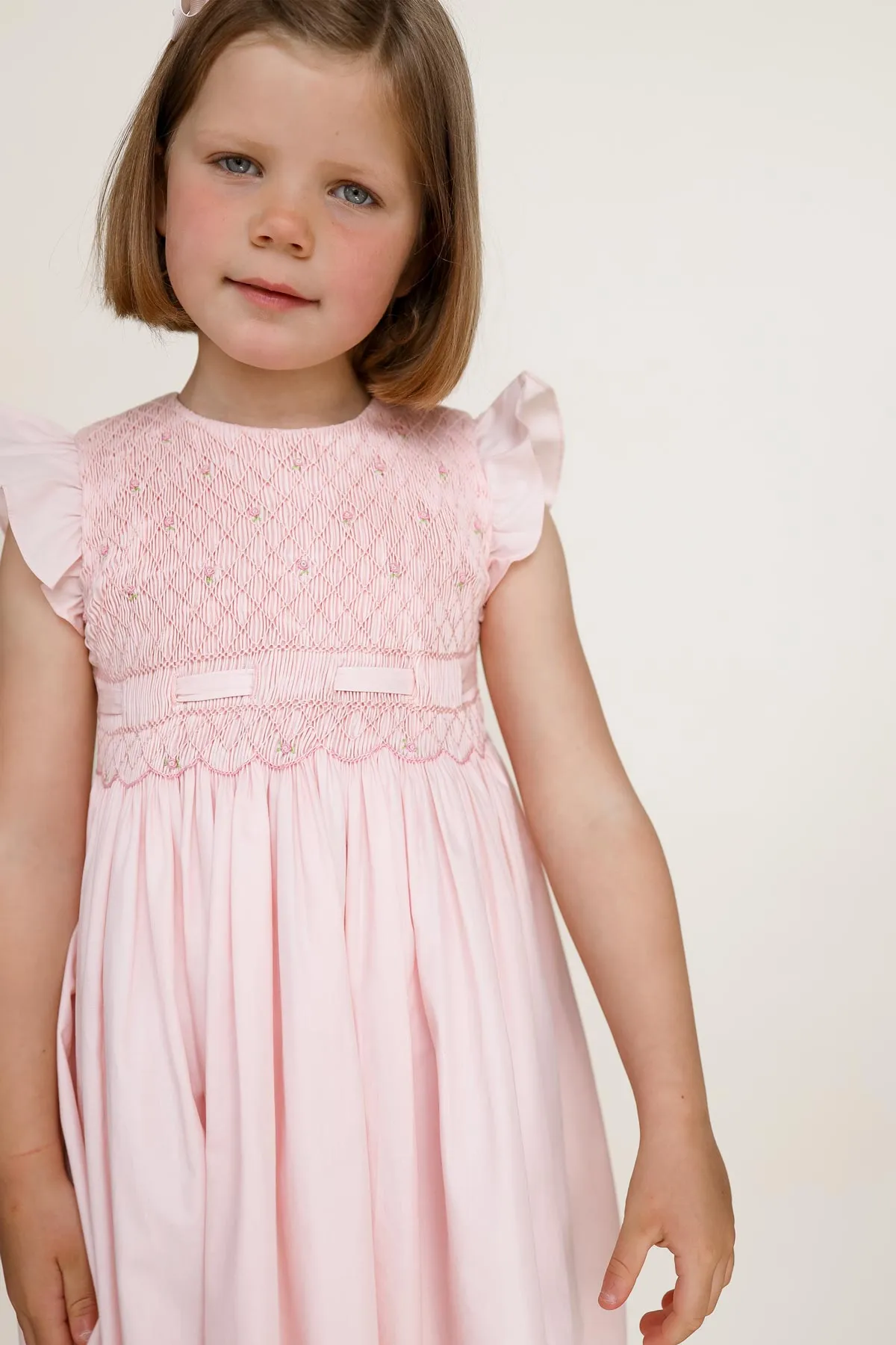 Classic Hand Smocked Dress - Powder Pink (3Y - 6Y)