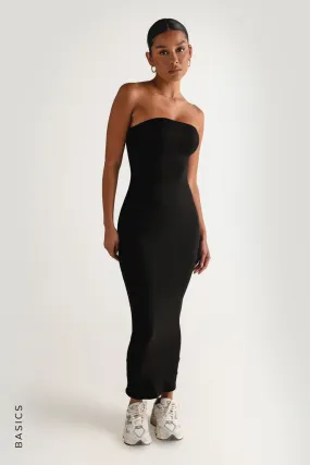 Classic Tube Maxi Dress - Black