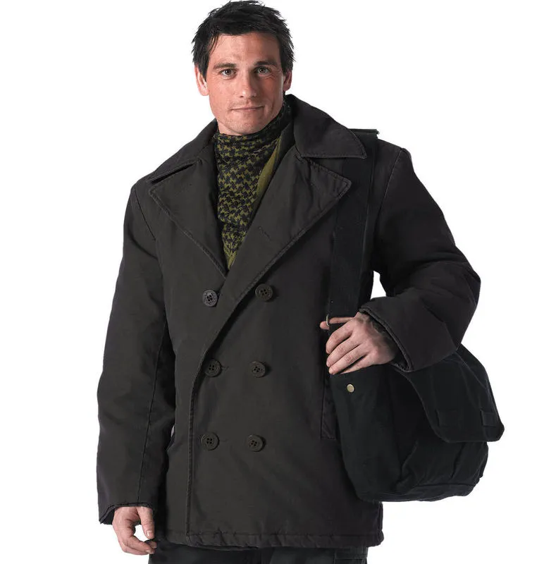 coat winter ROTHCO - PEA COAT- BLACK - 7877  -  Metal-shop