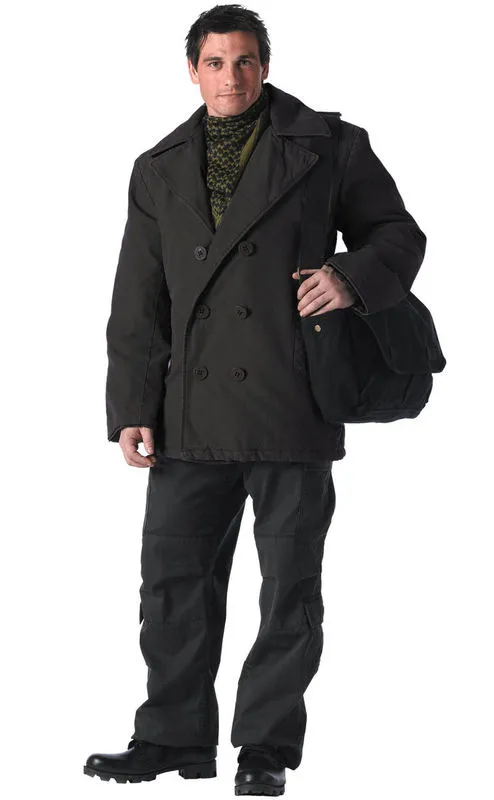 coat winter ROTHCO - PEA COAT- BLACK - 7877  -  Metal-shop