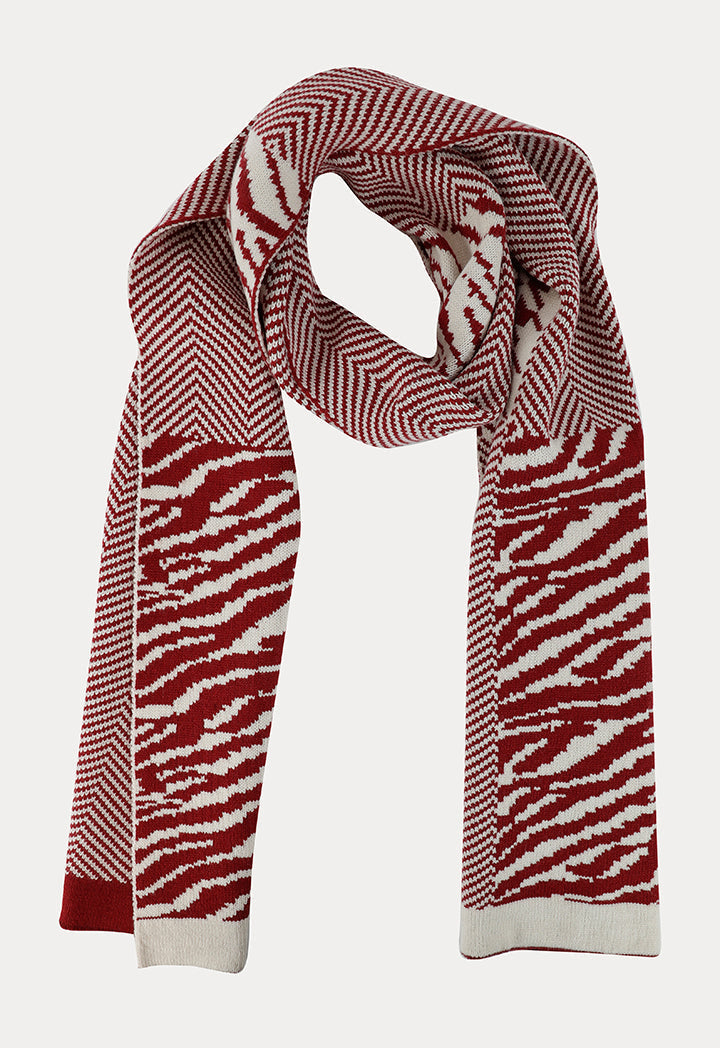 Contrast Multi Pattern Print Scarf