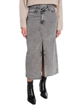 CO´COUTURE SKIRT VIK SYM SLIT MID GREY