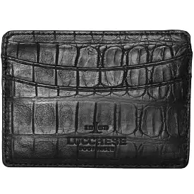 Credit Card Case – Crocodile :: Black