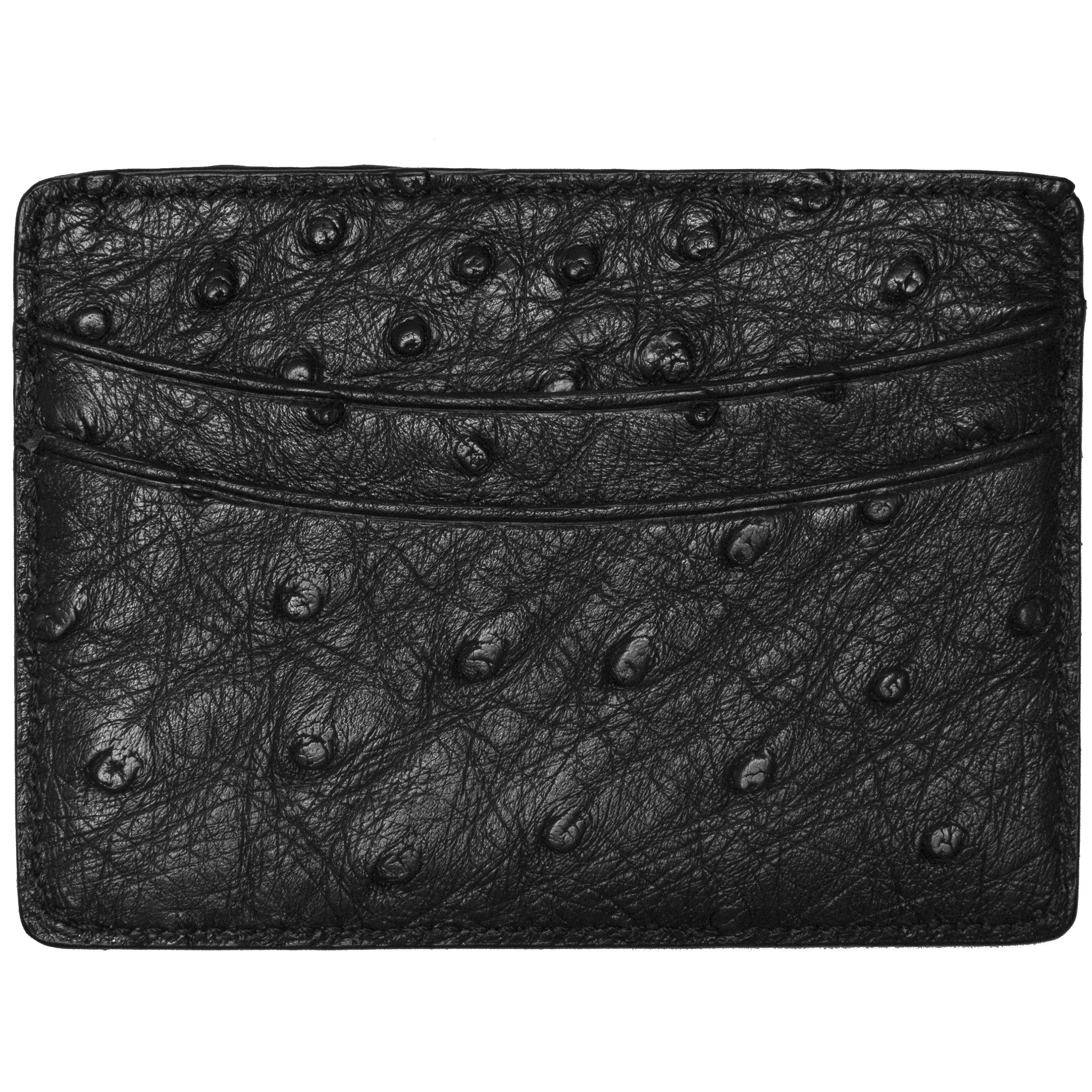 Credit Card Case – Ostrich :: Black