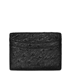 Credit Card Case – Ostrich :: Black