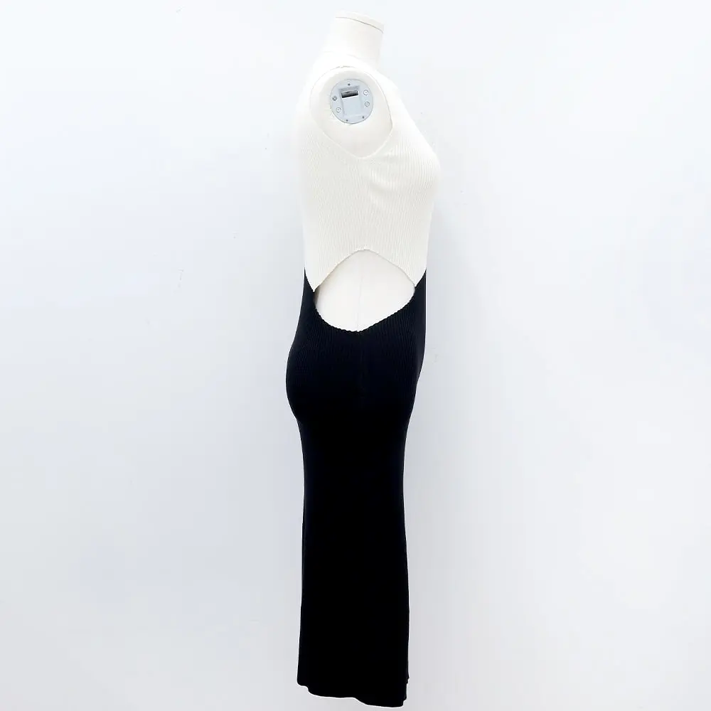 Cut Out Color Block Sleeveless Dress IM5