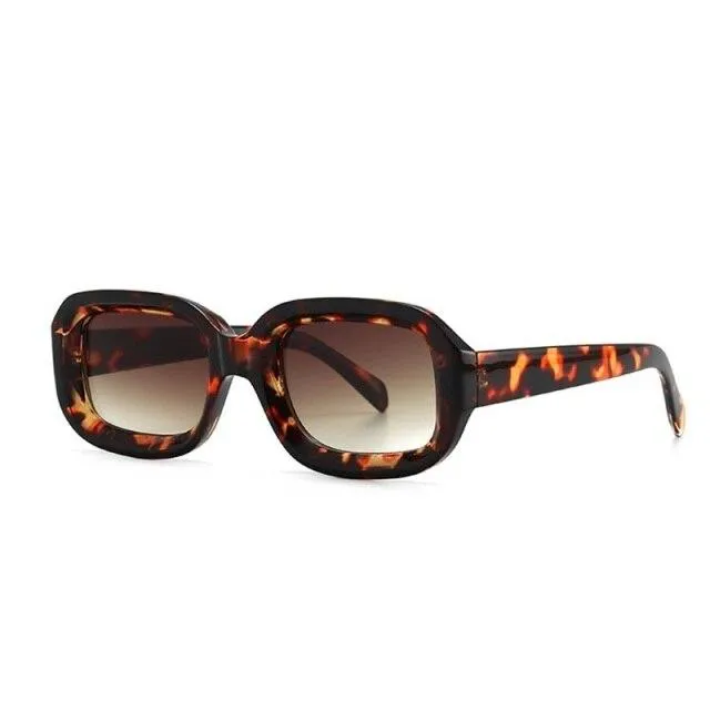 Designer Retro Style Zebra Pattern Frame Oval Sunglasses for Women