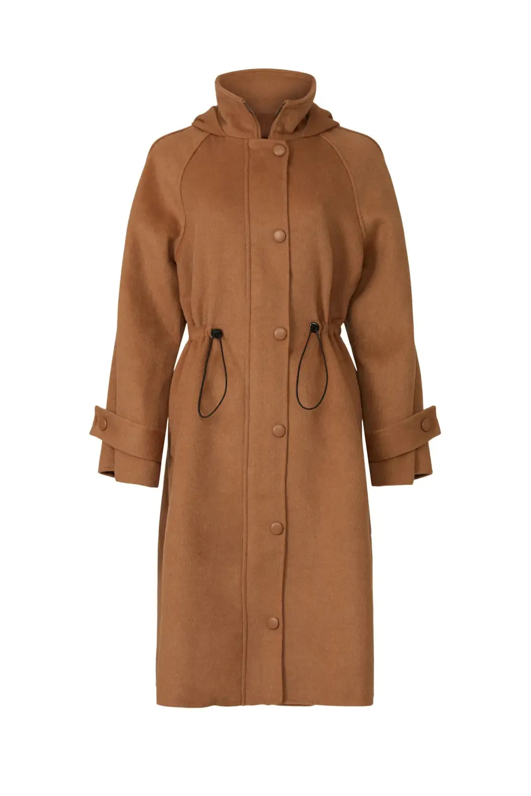 Drawstring Wool Coat