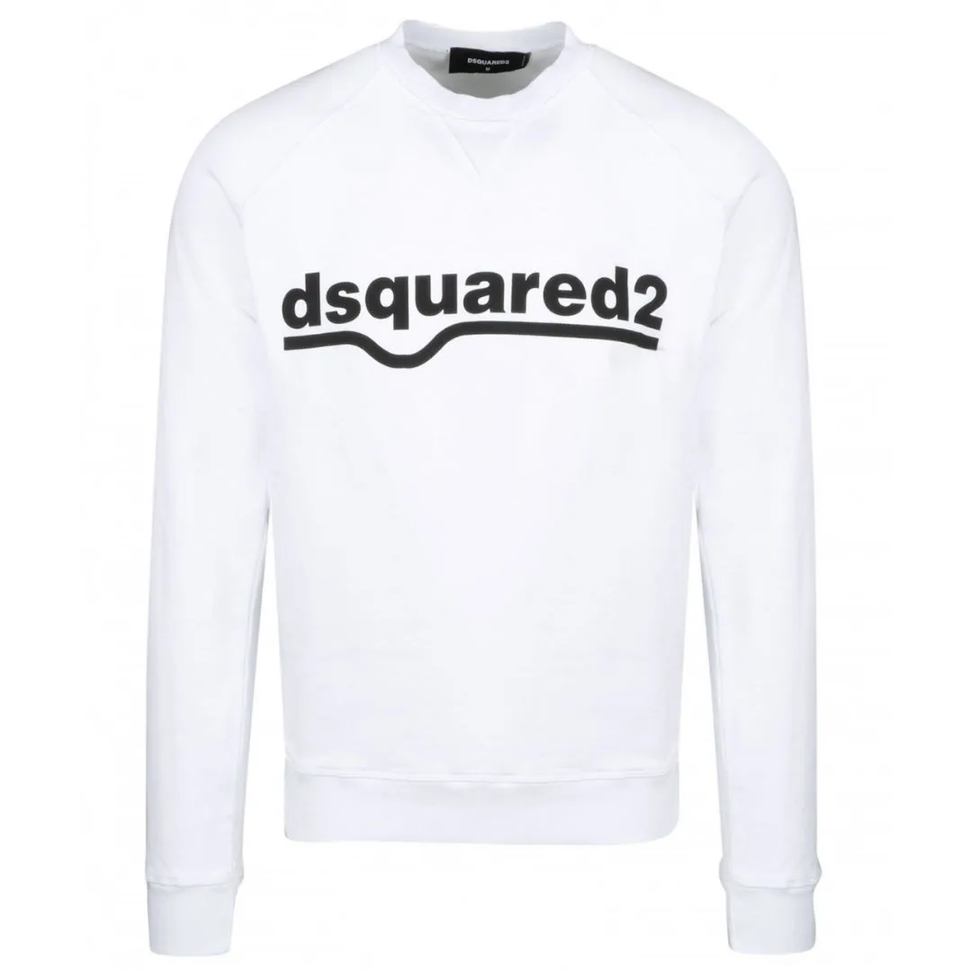 Dsquared2 Classic Raglan Fit Logo White Sweater