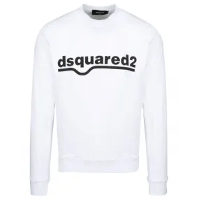 Dsquared2 Classic Raglan Fit Logo White Sweater