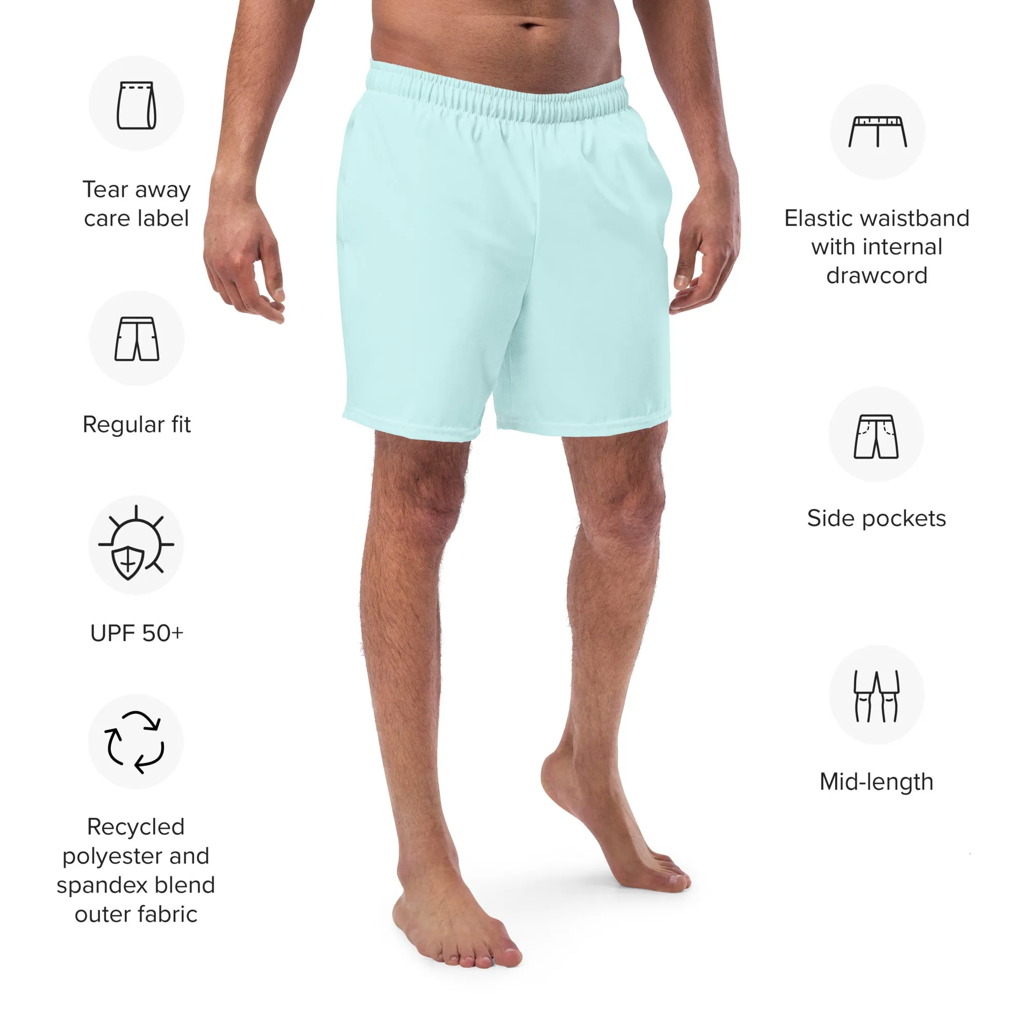 ECO MEN'S SWIM SHORTS |POWDER BLUE