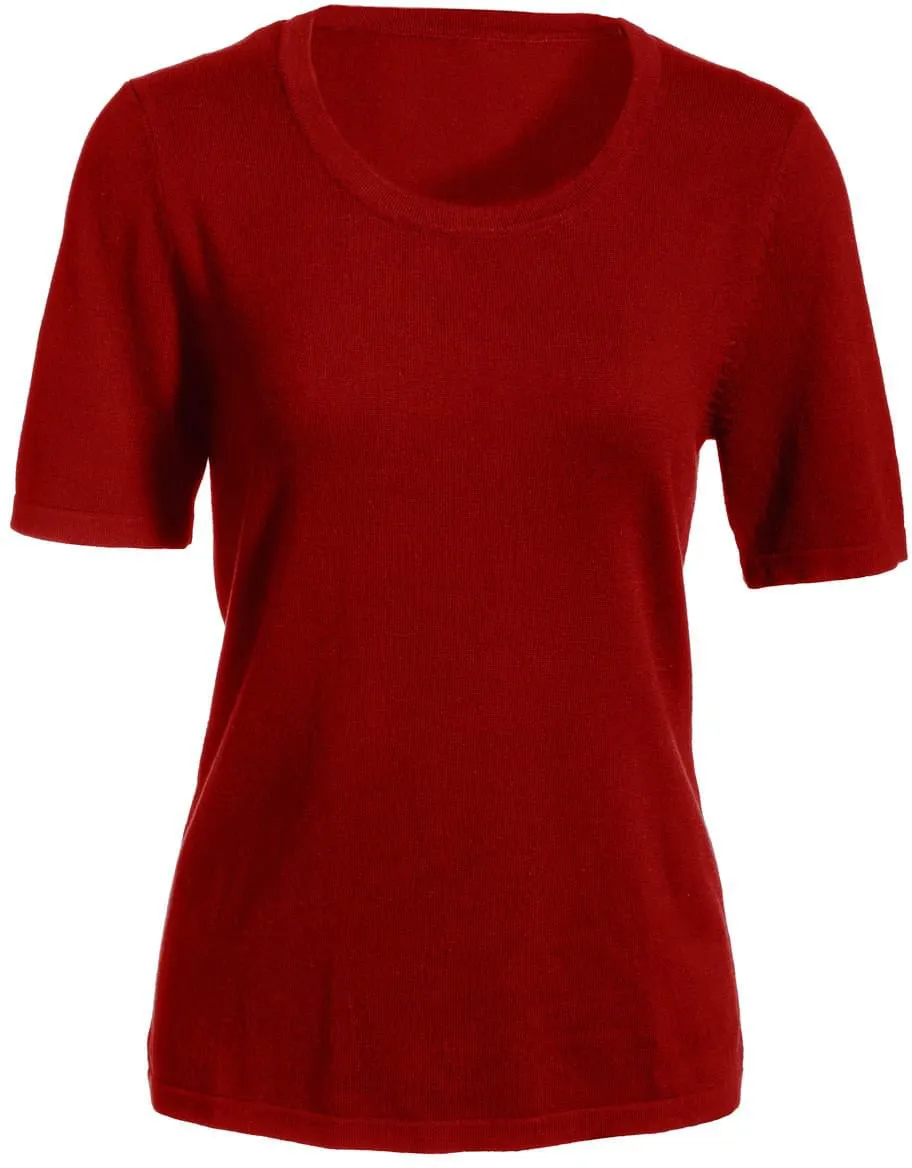 Edwards Ladies Short Sleeve Scoop Neck Sweater