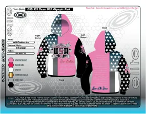 Elite Mens Hoodie - ESD 951 Team USA Pink