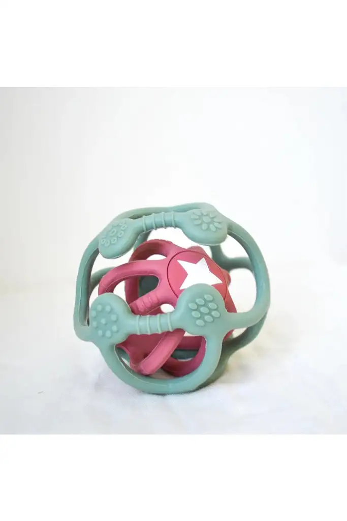 Fidget Ball & Sensory Ball Set- Teal & Dusty Pink