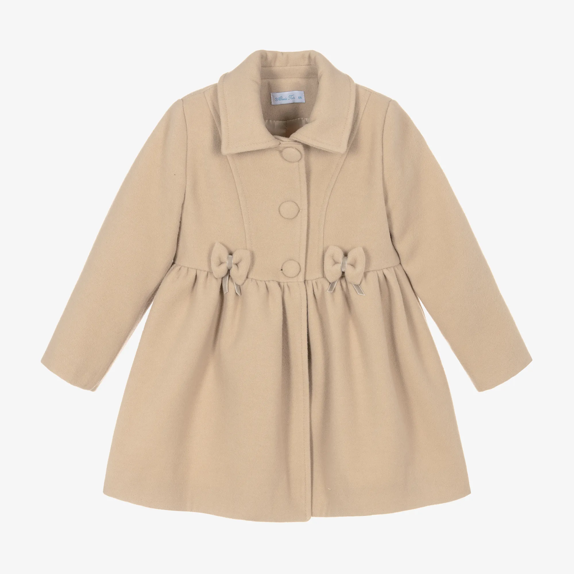 Girls Beige Traditional Coat