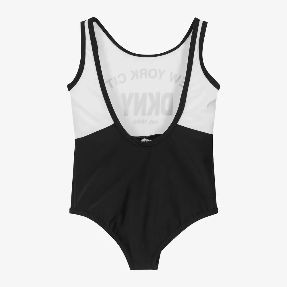 Girls Black & White NYC Swimsuit