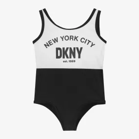 Girls Black & White NYC Swimsuit