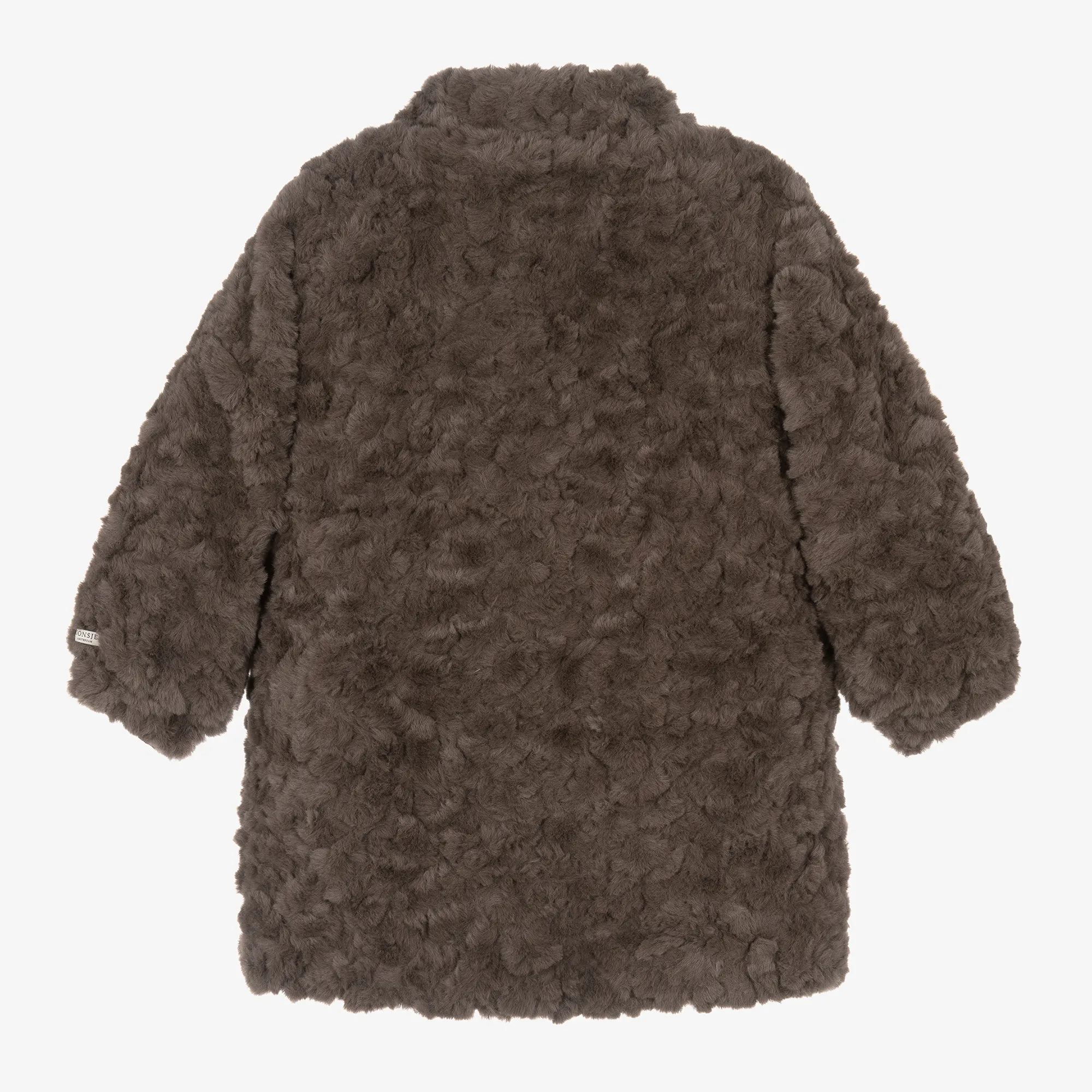 Girls Brown Faux Fur Coat