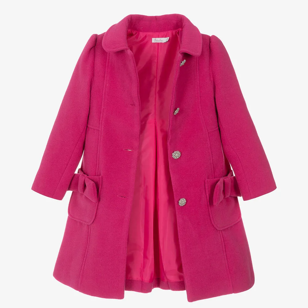 Girls Fuchsia Pink Coat