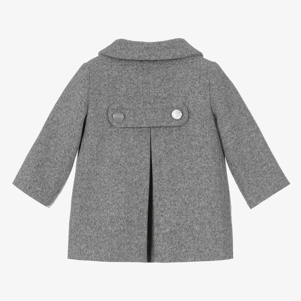 Girls Grey Felted Coat