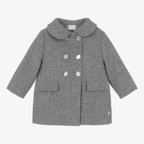 Girls Grey Felted Coat