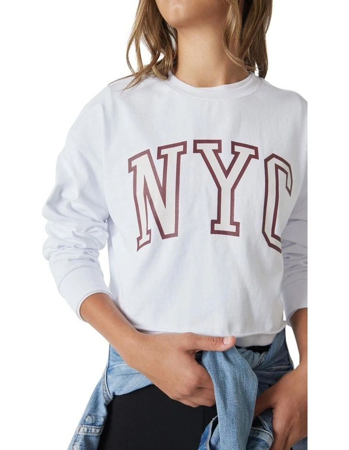 Girls NYC Rugby Tee in White