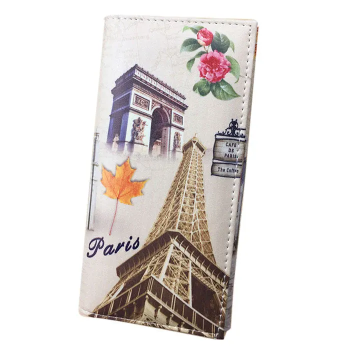 Goforward Creative Europe Retro A Variety Of Color Graffiti Wallet Women Slim Bi-Fold Flip Wallet Purse