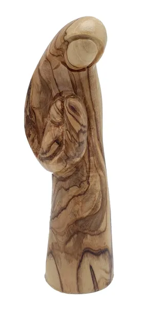 Grace your home with the timeless beauty of the Virgin Mary and Baby Jesus Handcrafted Olivewood Statue by Zuluf