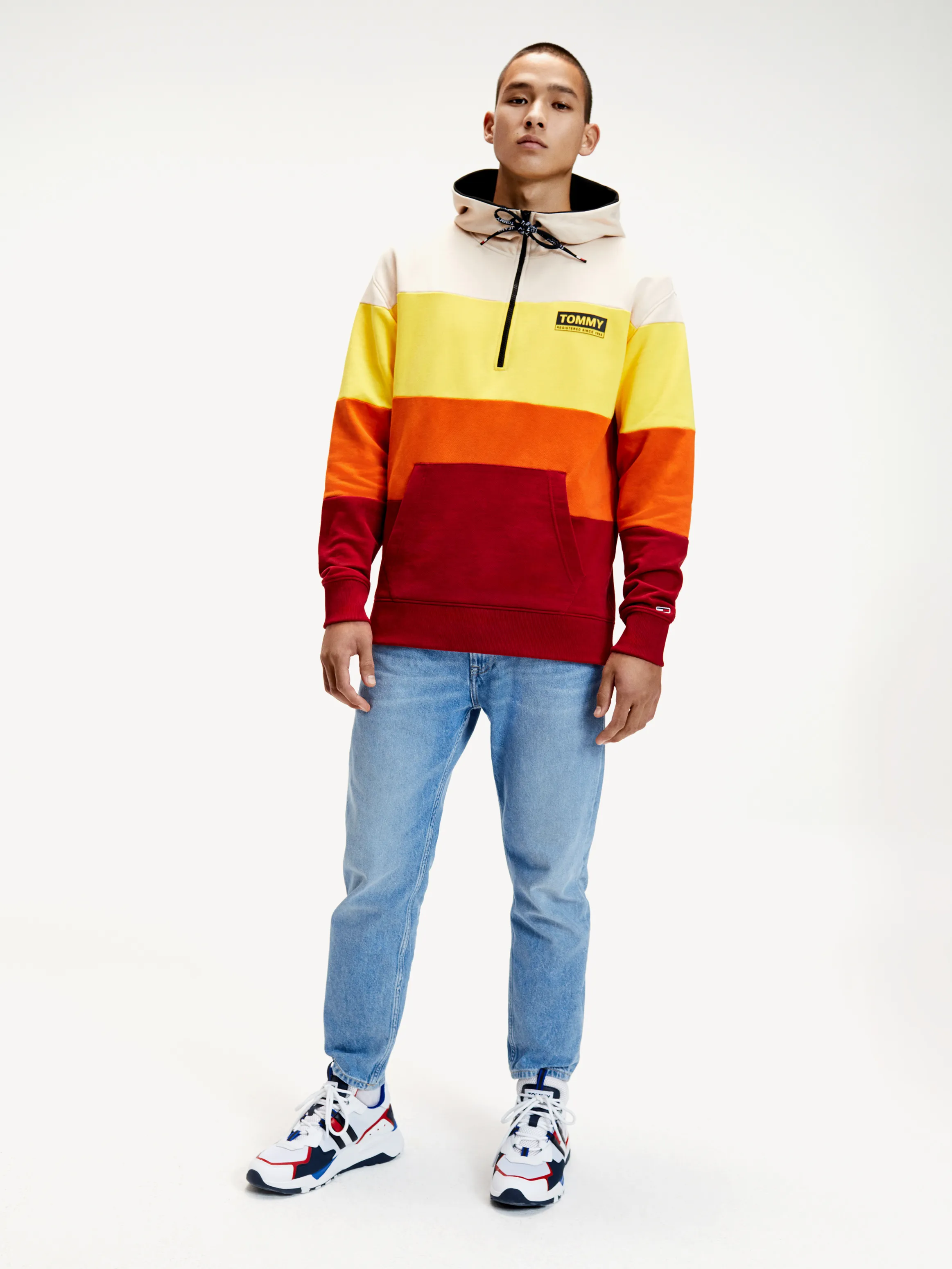 Half Zip Colour Block Hoodie | Sweatshirts & Hoodies | Tommy Hilfiger