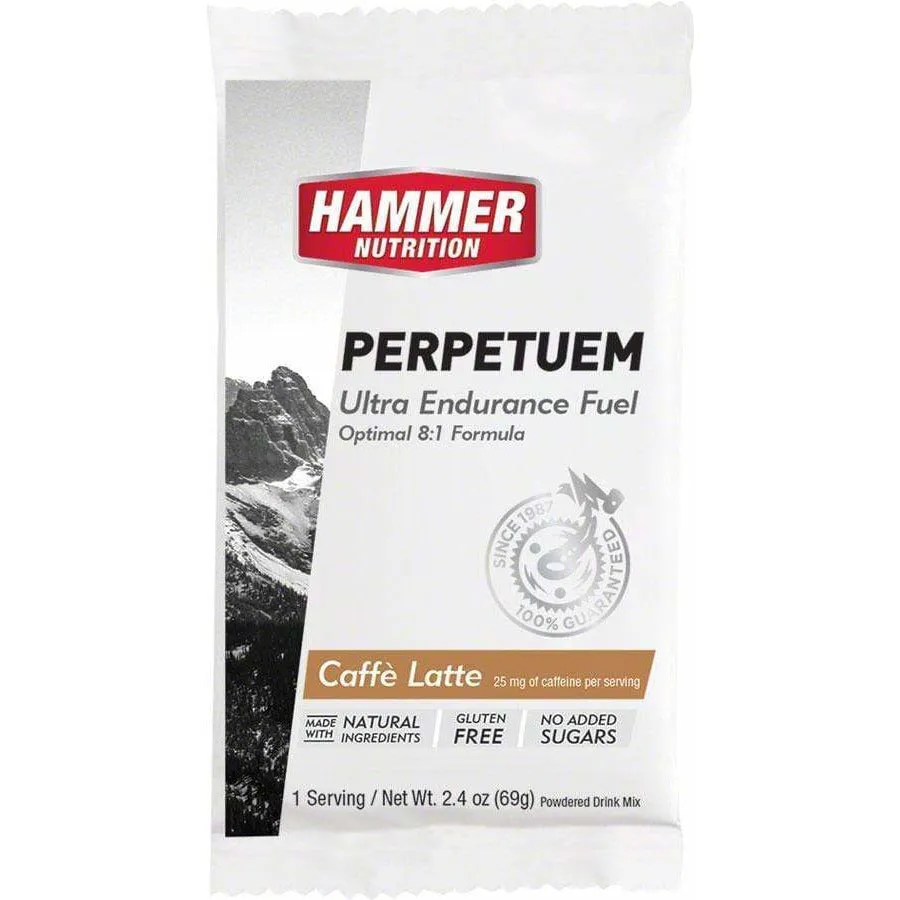 Hammer Perpetuem: Caffe Latte, 12 Single Serving Packets